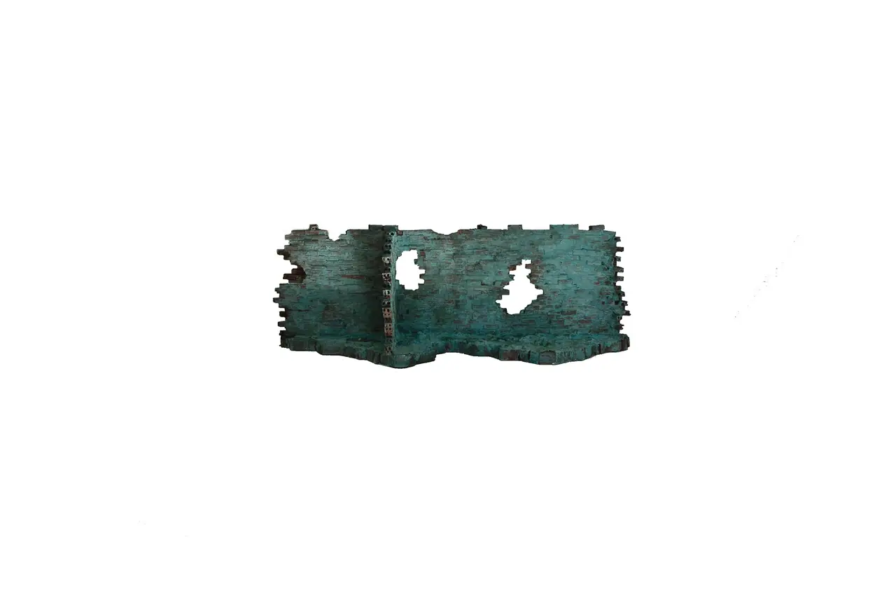 "Mur Vert de Gris"  13x36x14 cm
